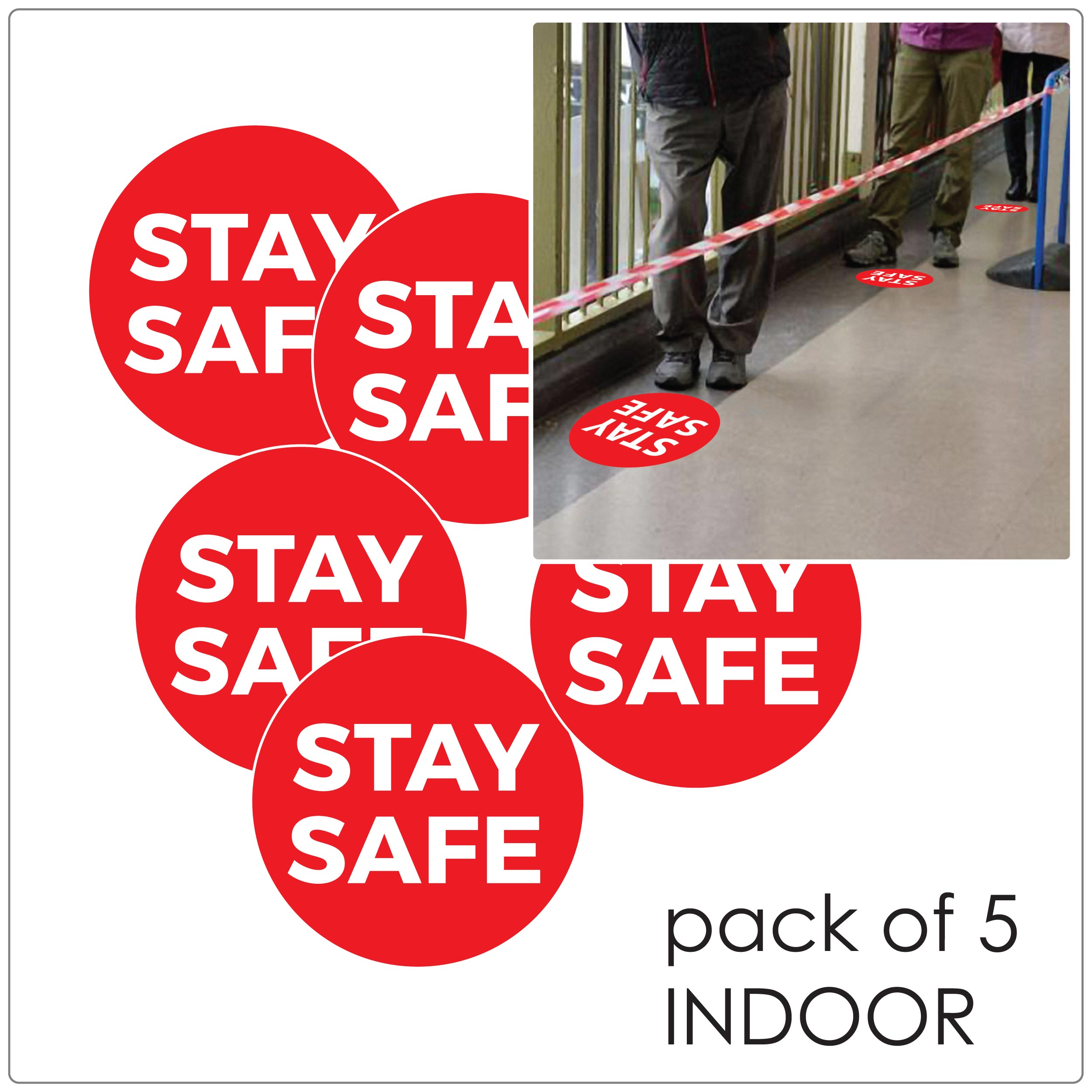 social distancing floor sticker indoor photo WallsThatTalk COVID-19 social distancing indoor floor sticker